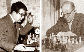 Los ajedrecistas Pablito García Sáinz y Àngel Ribera Arnal