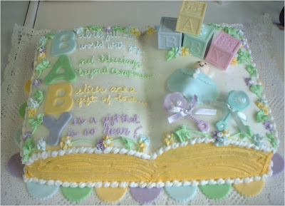 A book like baby shower cake