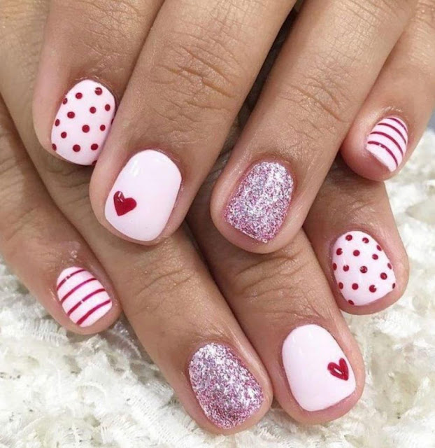 Playful Polka Dots Pink Nail Art