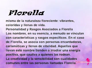 significado del nombre Florella