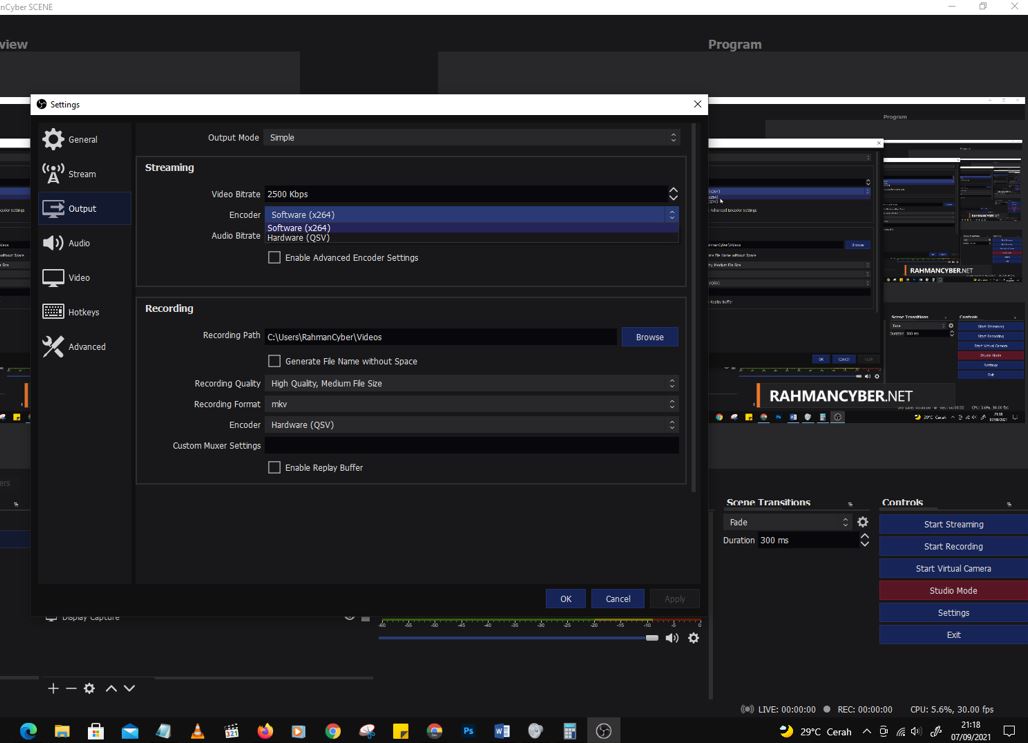 Software (x264) atau Hardware (QSV)