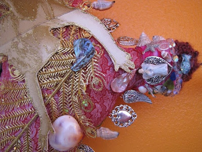 art dolls, spirit dolls, shaman dolls, camilla la mer, hysterectomy, the sea, angels, bead embroidery, beading, jungian psychology, jungian art