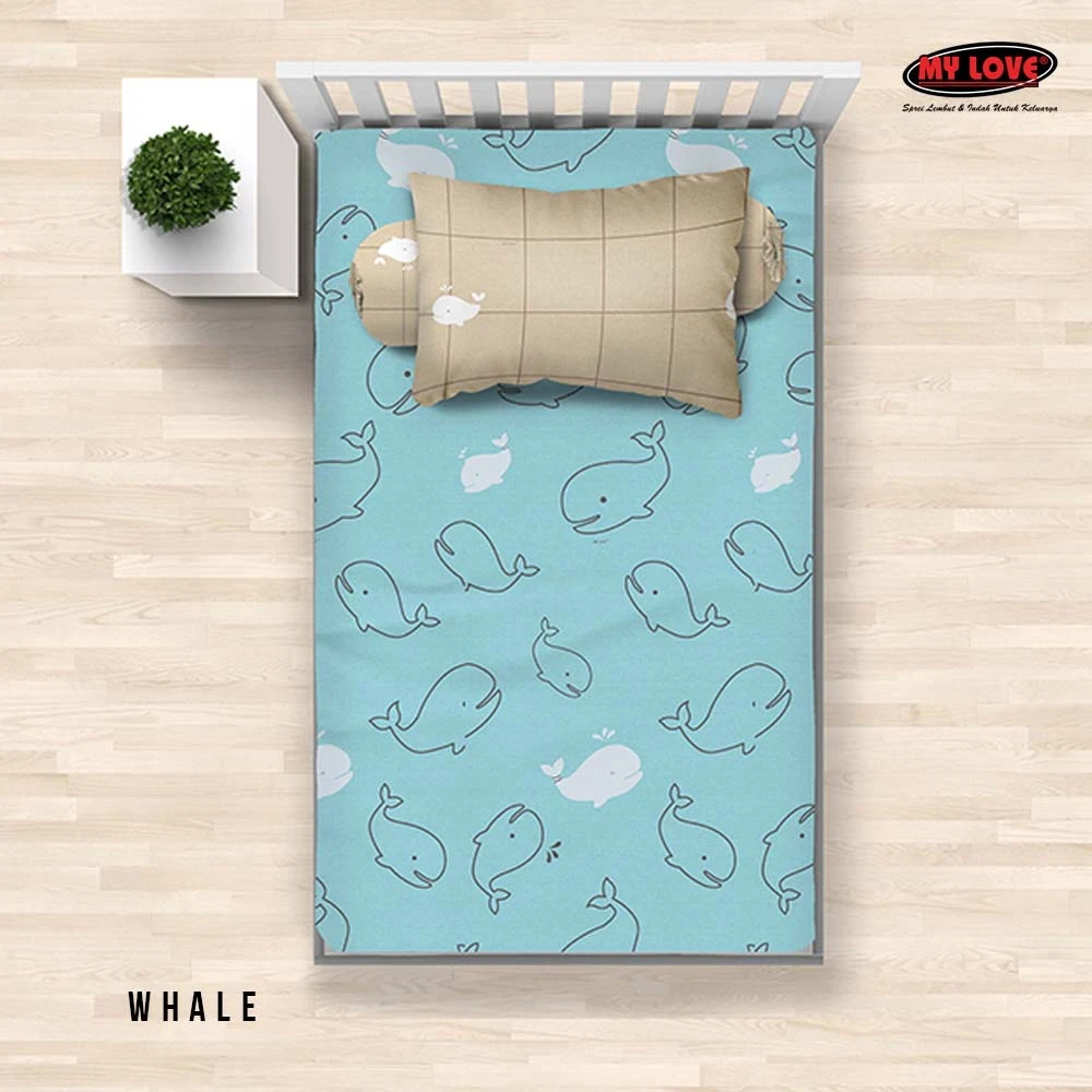MY LOVE - ALL NEW MY LOVE Sprei Single Full Fitted 120x200 Whale