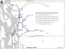 Ridership map during COVID-19