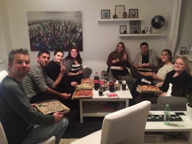 15 Powerful Pictures That Will Make Your Day - This guy arranges parties at his house for lonely strangers.