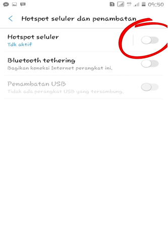 Aktifkan Hotspot Seluler