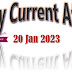 20 January 2023 Current Affairs