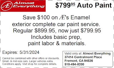 Coupon $799.95 Auto Paint Sale May 2024