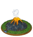 steaming volcano animated gif