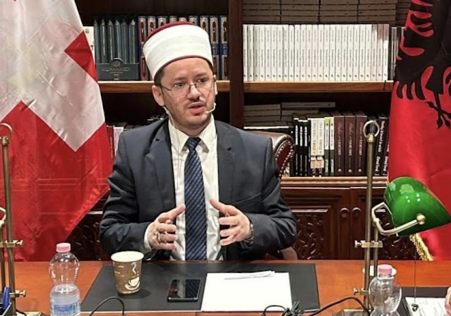Prof. Mehas Alija, hafe and Albanian imam in Lausanne, at the same time head of the Albanian Muslim Community in Switzerland