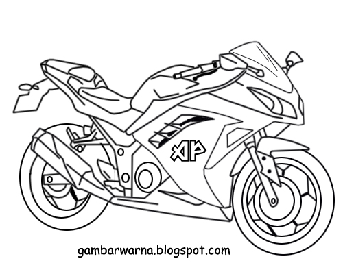  Mewarnai  Motor  Sport Belajar Mewarnai  Gambar 