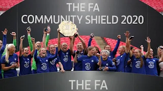 Chelsea Women defeat Manchester City to win first FA Community Shield at Wembley Stadium.