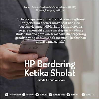 hp berdering ketika sholat