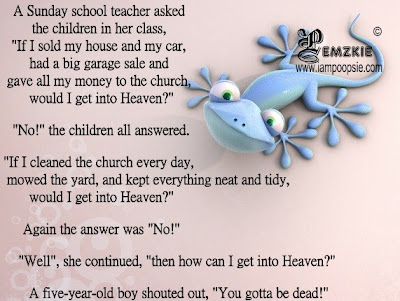 Sunday school teacher asked