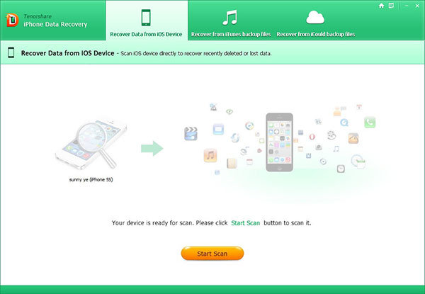 Tenorshare iPhone data recovery