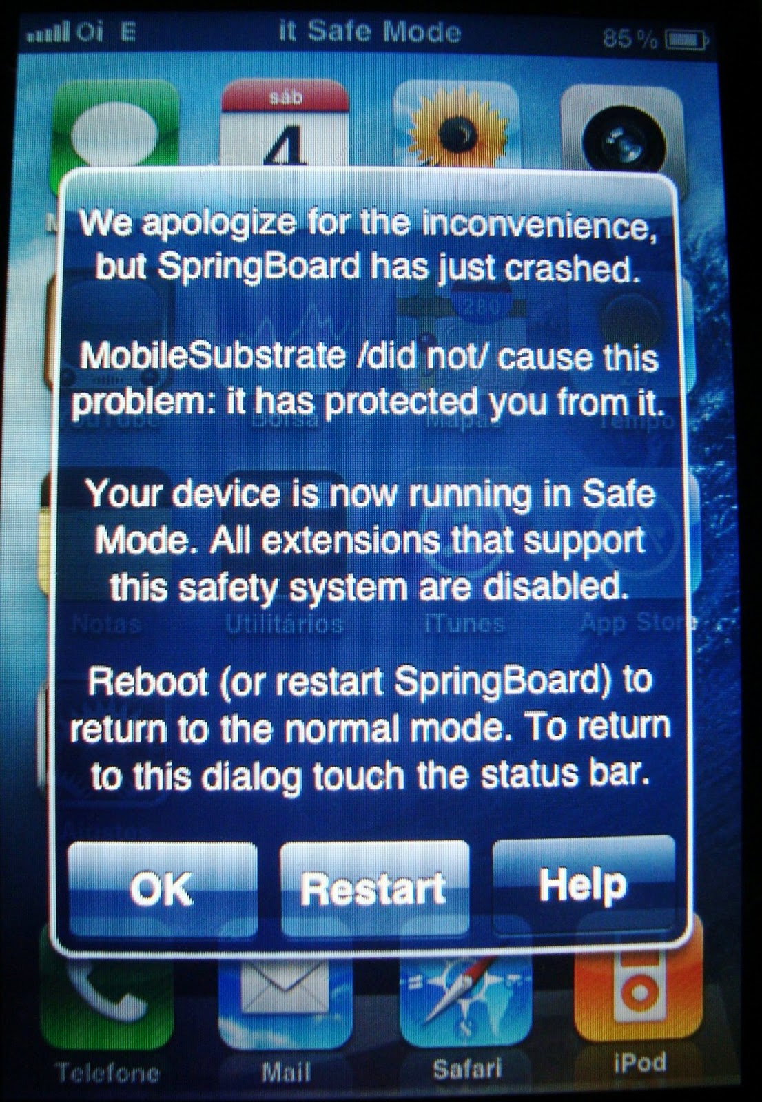 iPhone 3G, Springboard Crash - iOS 4.2.1 | iPhoneBolex: Jailbreak ...