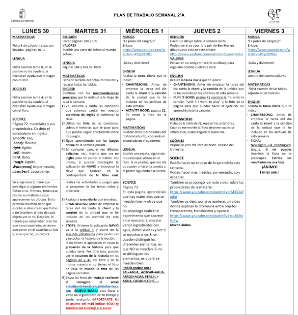  PULSA PARA DESCARGAR TAREAS 2ºA