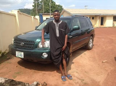 Photo: Notorious car snatcher nabbed along Otukpo - Enugu road 