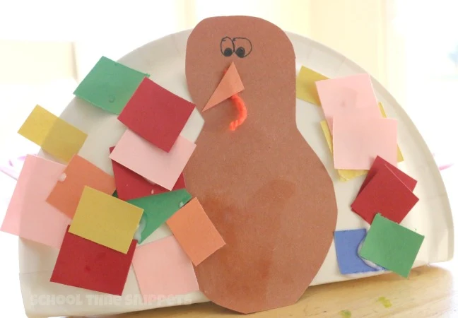 paper plate turkey craft