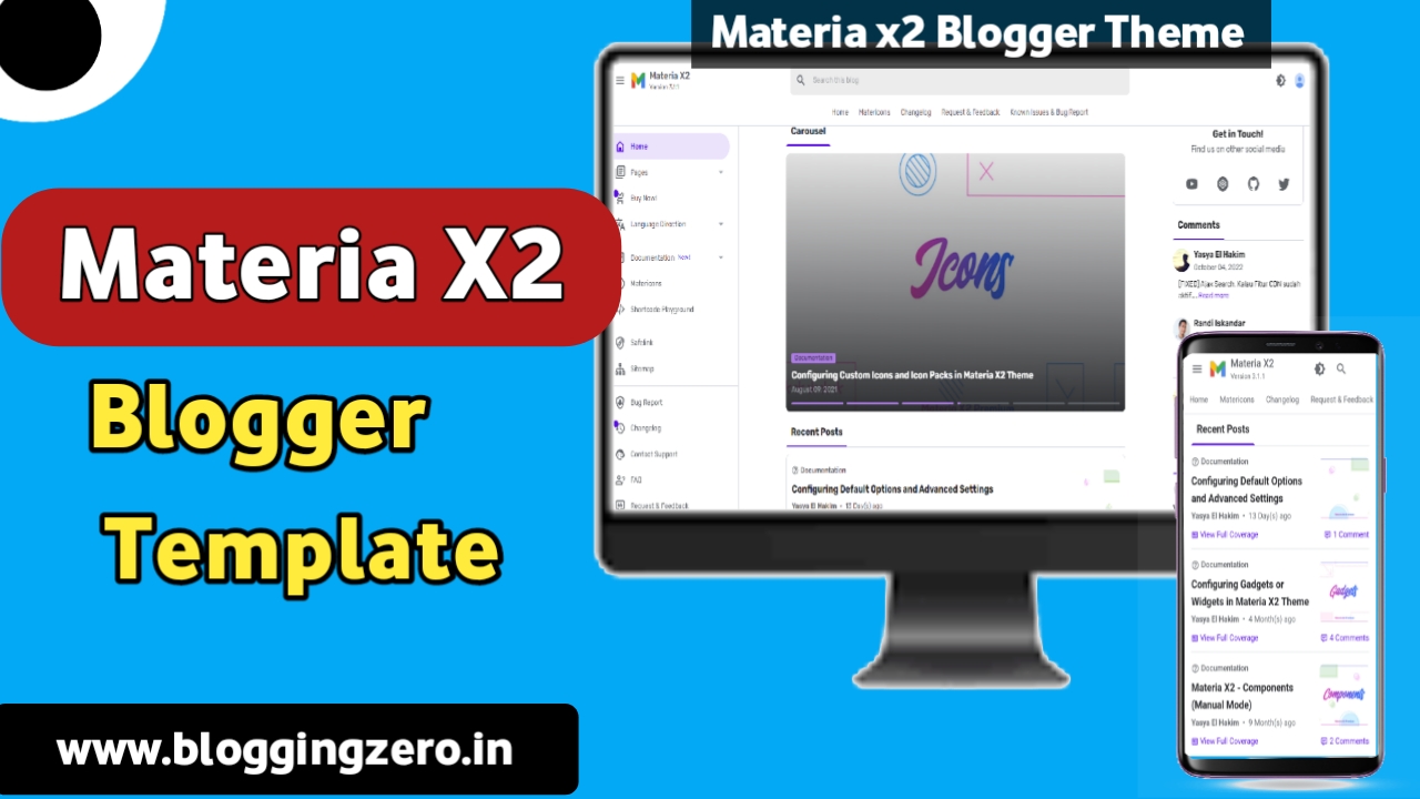 Materia X2 Premium Blogger Template