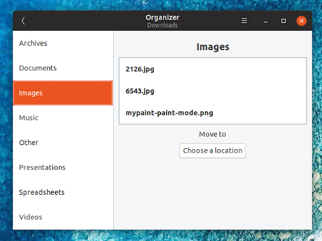 Organizer Linux files organizer app