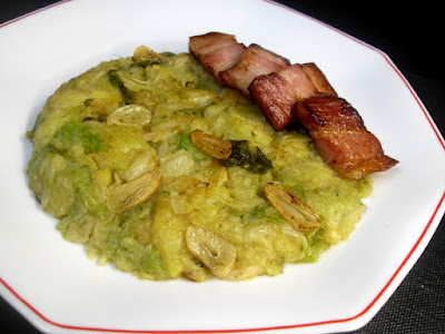 Receta de trinxat de col y patata con panceta.