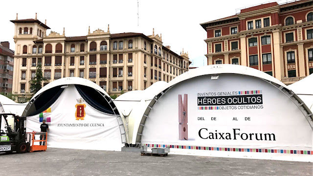 Carpa de la exposición en Herriko Plaza