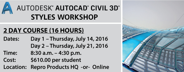 AutoCAD Civil 3D Styles Workshop Graphic