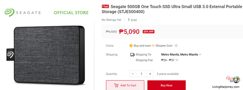 Seagate 500GB One Touch SSD