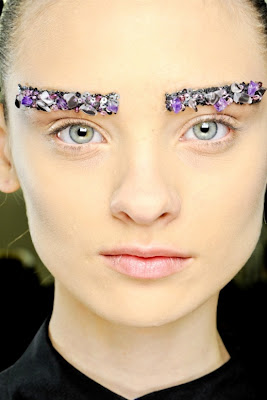 chanel fall 2012 crystal eyebrows