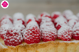 Tarte rectangulaire aux framboises