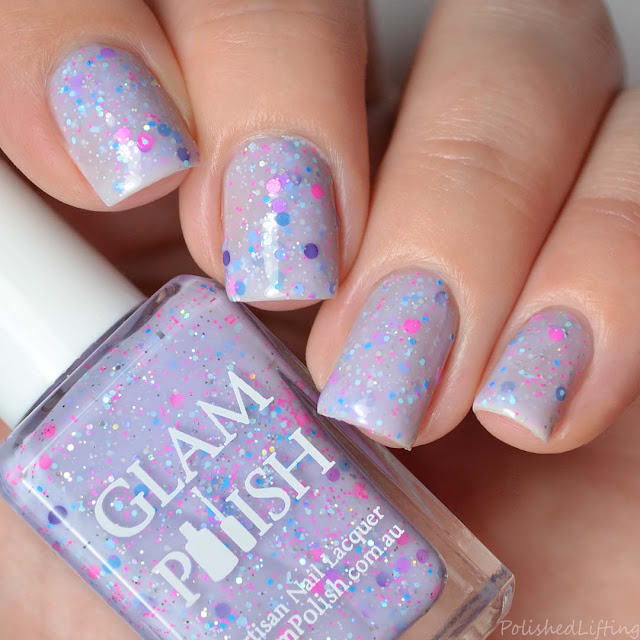 purple crelly glitter nail polish