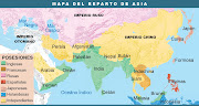 Mapa del reparto de Asia. Hacer Click en la imagen para ampliar (mapa del reparto de asia)