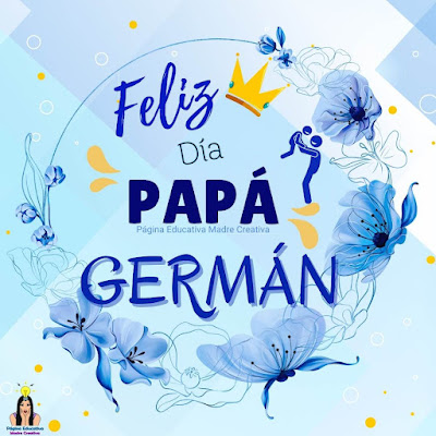 Solapín Feliz Día del Padre - Nombre Germán para imprimir gratis