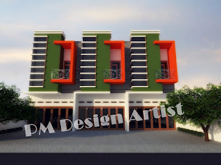 Model Desain Kios Minimalis tampak belakang