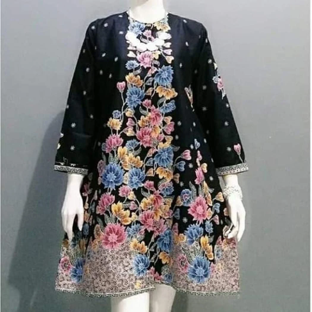 Baju Batik Kantor Wanita Yang Modern Dan Elegan - Model baju batik kantor