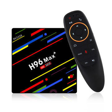 H96 Max Plus RK3328 4G/32G Android 8.1 USB3.0 Voice Control TV Box Support HD Netflix 4K Youtube 