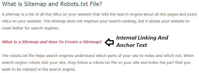 Internal Linking And Anchor Text