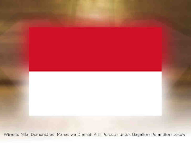 Wiranto Nilai Demonstrasi Mahasiwa Diambil Alih Perusuh untuk Gagalkan Pelantikan Jokowi