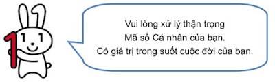 Hãy giữ gìn thẻ và mã số cá nhân My Number cẩn thận nhé