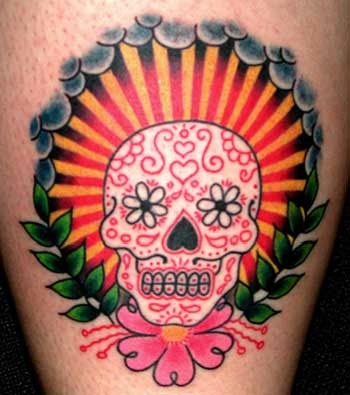 pretty skull tattoo