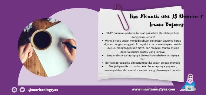 tips menulis ala js khairen dan irwan bajang