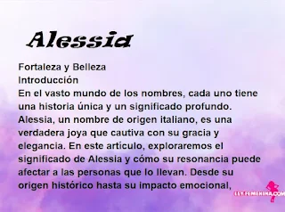 significado del nombre Alessia