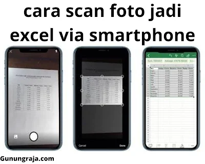 cara scan foto jadi excel via smartphone