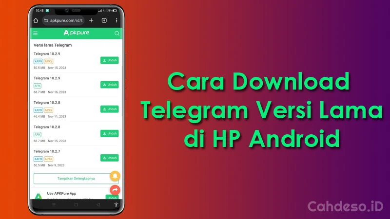 Cara Download Telegram Versi Lama di HP Android