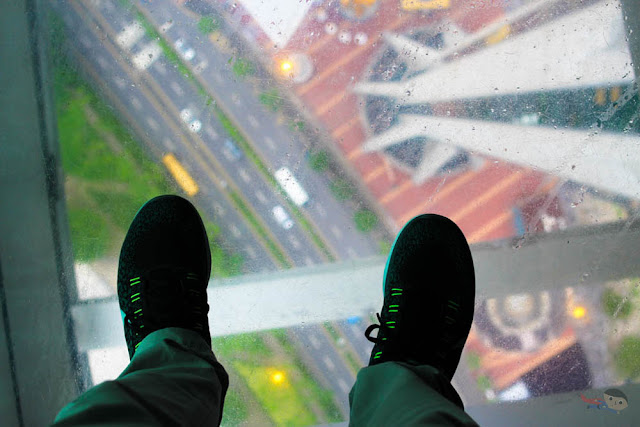 Taking a shoefie in Macau Tower