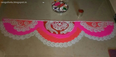 Half Circle Rangolis