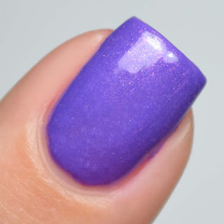 purple nail polish with shimmer