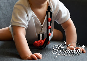 Krawka: Crochet soother holder made from key leash - Free pattern by Krawka