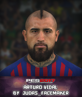 PES 2017 Faces Arturo Vidal by Judas